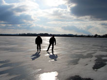 Eislaufen auf dem Oberuckersee